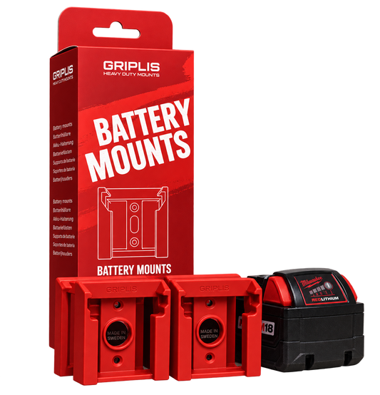 Milwaukee M18 Battery Mounts – 4 pcs